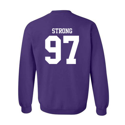 Northwestern - NCAA Football : Braxton Strong - Classic Shersey Crewneck Sweatshirt-1