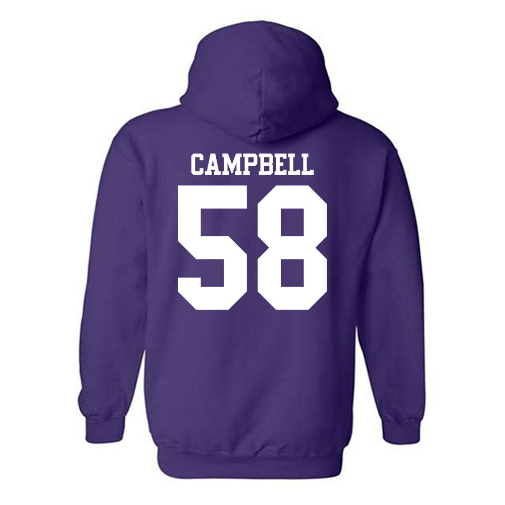 Northwestern - NCAA Football : Nathaniel Campbell - Classic Shersey Hooded Sweatshirt-1