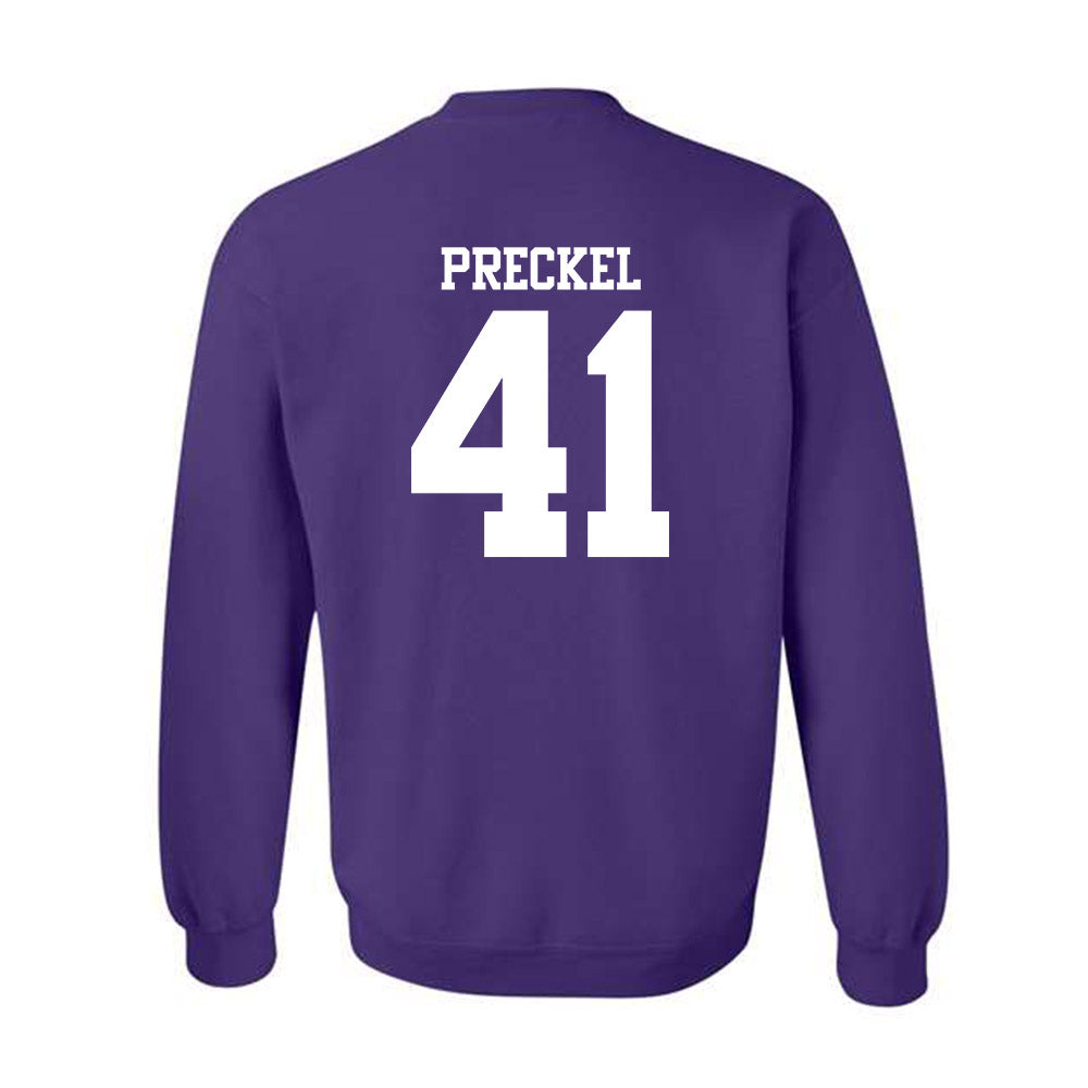 Northwestern - NCAA Football : Robby Preckel - Classic Shersey Crewneck Sweatshirt-1
