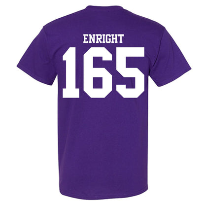 Northwestern - NCAA Wrestling : Eddie Enright - Classic Shersey T-Shirt-1