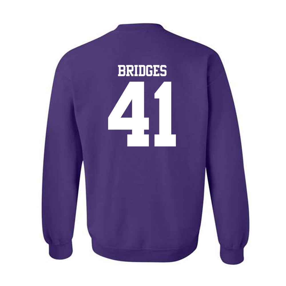 Northwestern - NCAA Baseball : Tommy Bridges - Classic Shersey Crewneck Sweatshirt-1