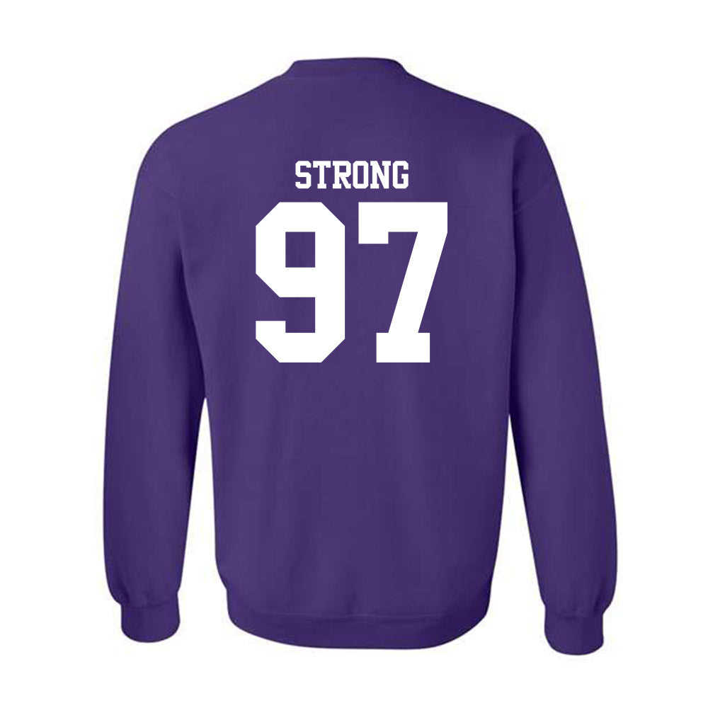 Northwestern - NCAA Football : Braxton Strong - Classic Shersey Crewneck Sweatshirt-1
