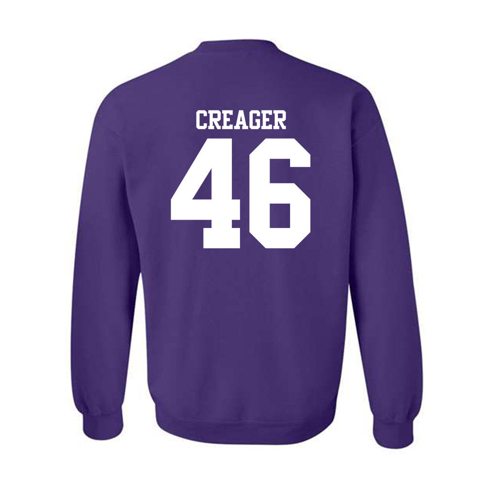 Northwestern - NCAA Football : Lincoln Creager - Classic Shersey Crewneck Sweatshirt-1