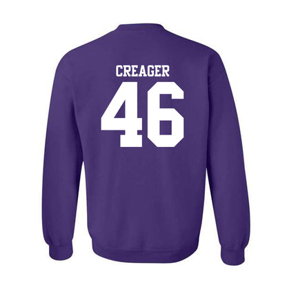 Northwestern - NCAA Football : Lincoln Creager - Classic Shersey Crewneck Sweatshirt-1