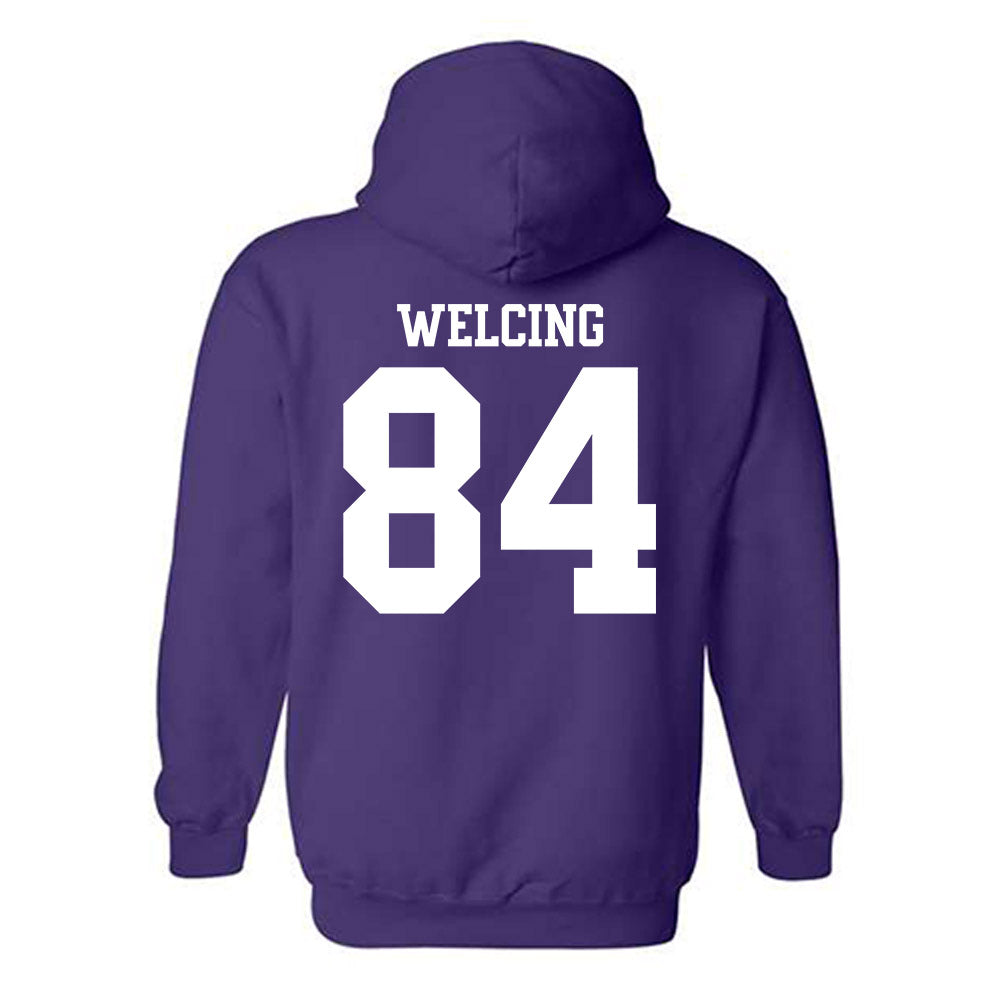 Northwestern - NCAA Football : Hunter Welcing - Classic Shersey Hooded Sweatshirt-1