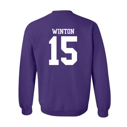 Northwestern - NCAA Football : Sean Winton - Classic Shersey Crewneck Sweatshirt-1