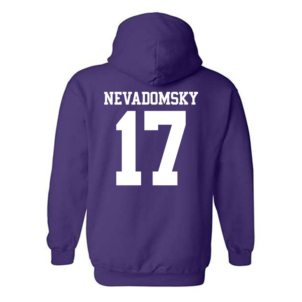Northwestern - NCAA Women's Soccer : Presley Nevadomsky - Classic Shersey Hooded Sweatshirt-1