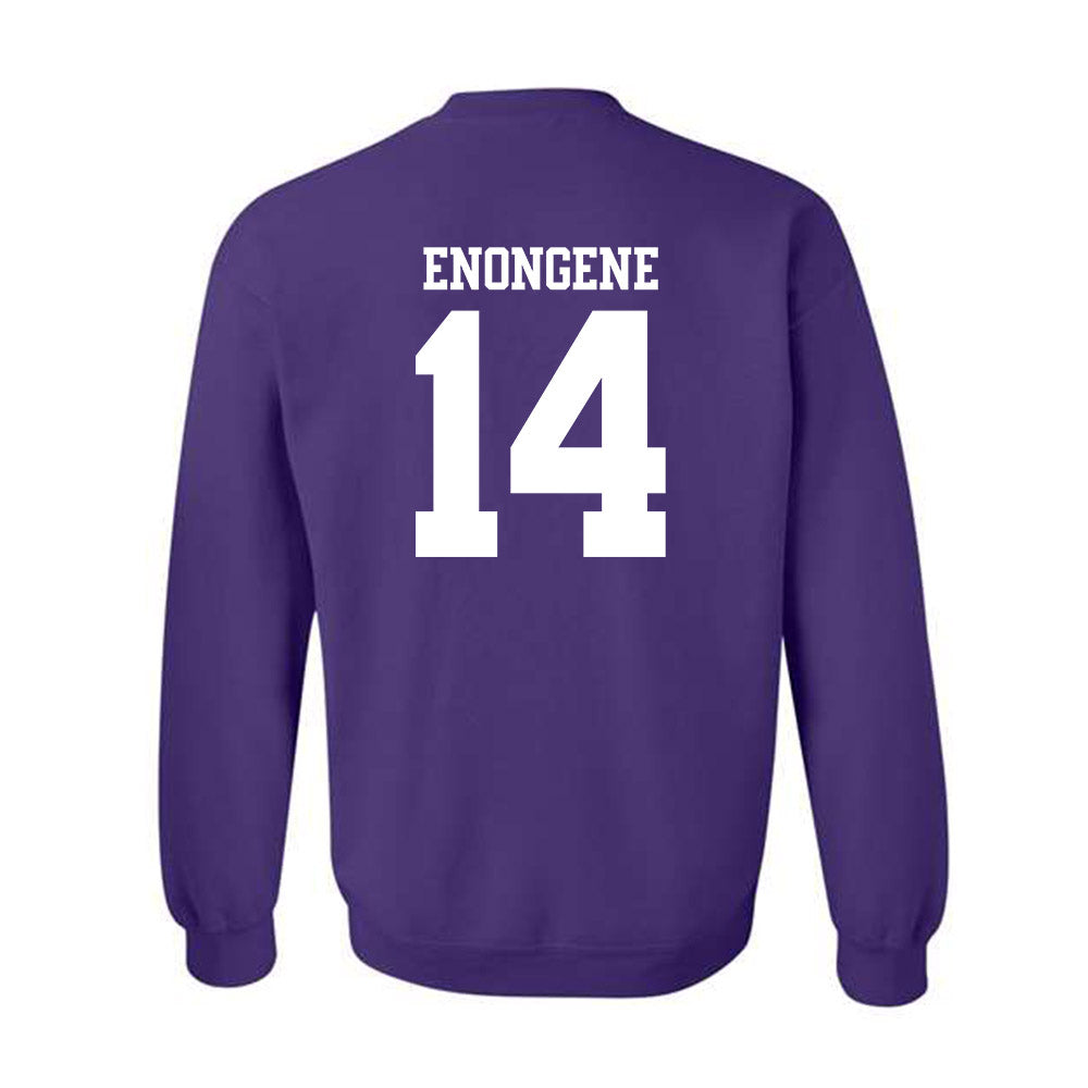 Northwestern - NCAA Football : Dube Enongene - Classic Shersey Crewneck Sweatshirt-1