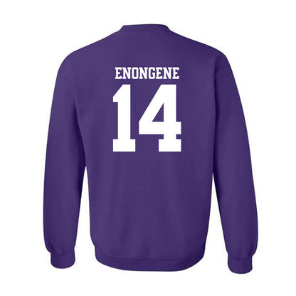 Northwestern - NCAA Football : Dube Enongene - Classic Shersey Crewneck Sweatshirt-1