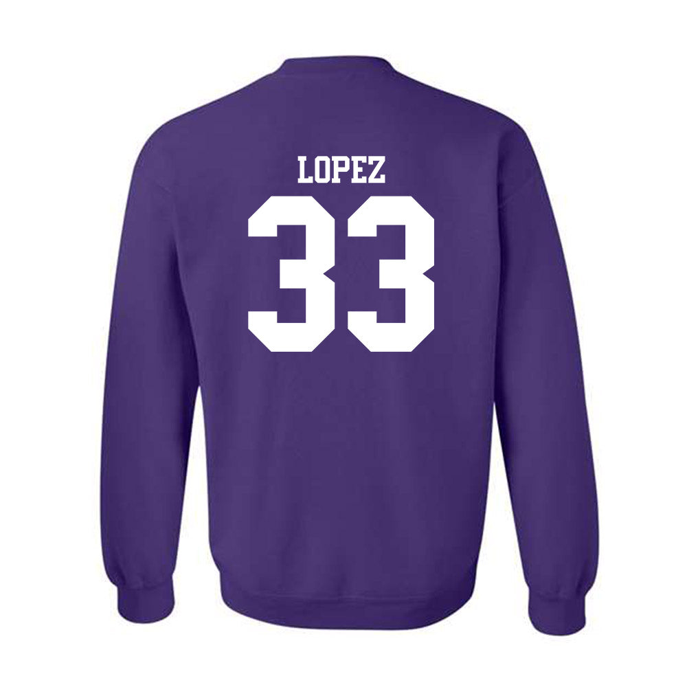Northwestern - NCAA Women's Basketball : Amparo Lopez - Classic Shersey Crewneck Sweatshirt-1