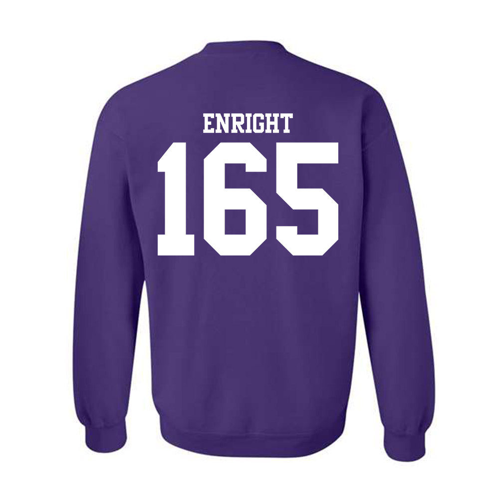 Northwestern - NCAA Wrestling : Eddie Enright - Classic Shersey Crewneck Sweatshirt-1