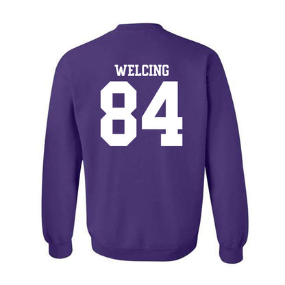 Northwestern - NCAA Football : Hunter Welcing - Classic Shersey Crewneck Sweatshirt-1