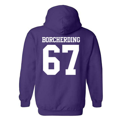 Northwestern - NCAA Football : Jace Borcherding - Classic Shersey Hooded Sweatshirt-1
