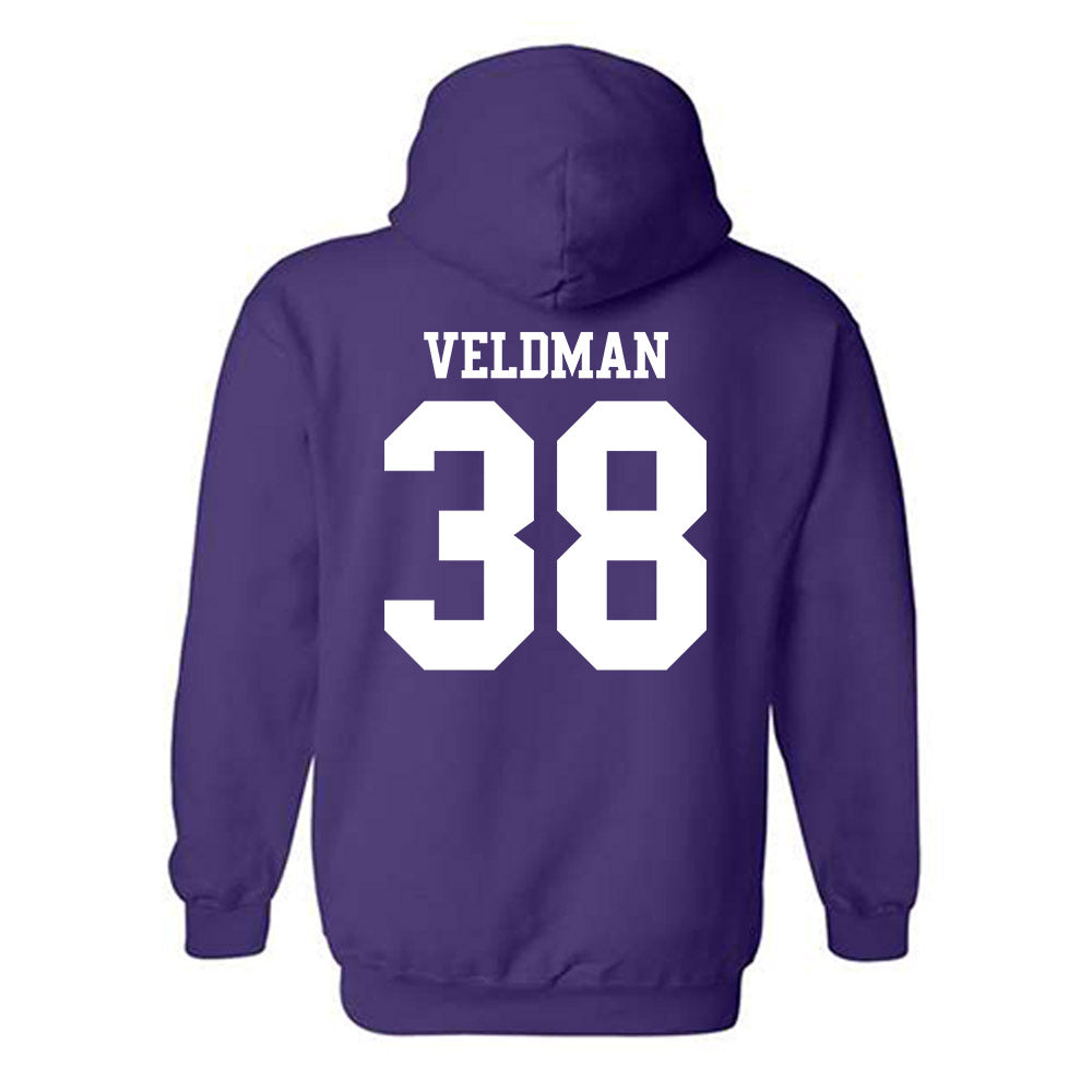 Northwestern - NCAA Football : Joshua Veldman - Classic Shersey Hooded Sweatshirt-1