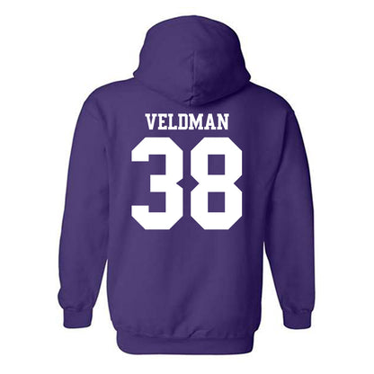Northwestern - NCAA Football : Joshua Veldman - Classic Shersey Hooded Sweatshirt-1