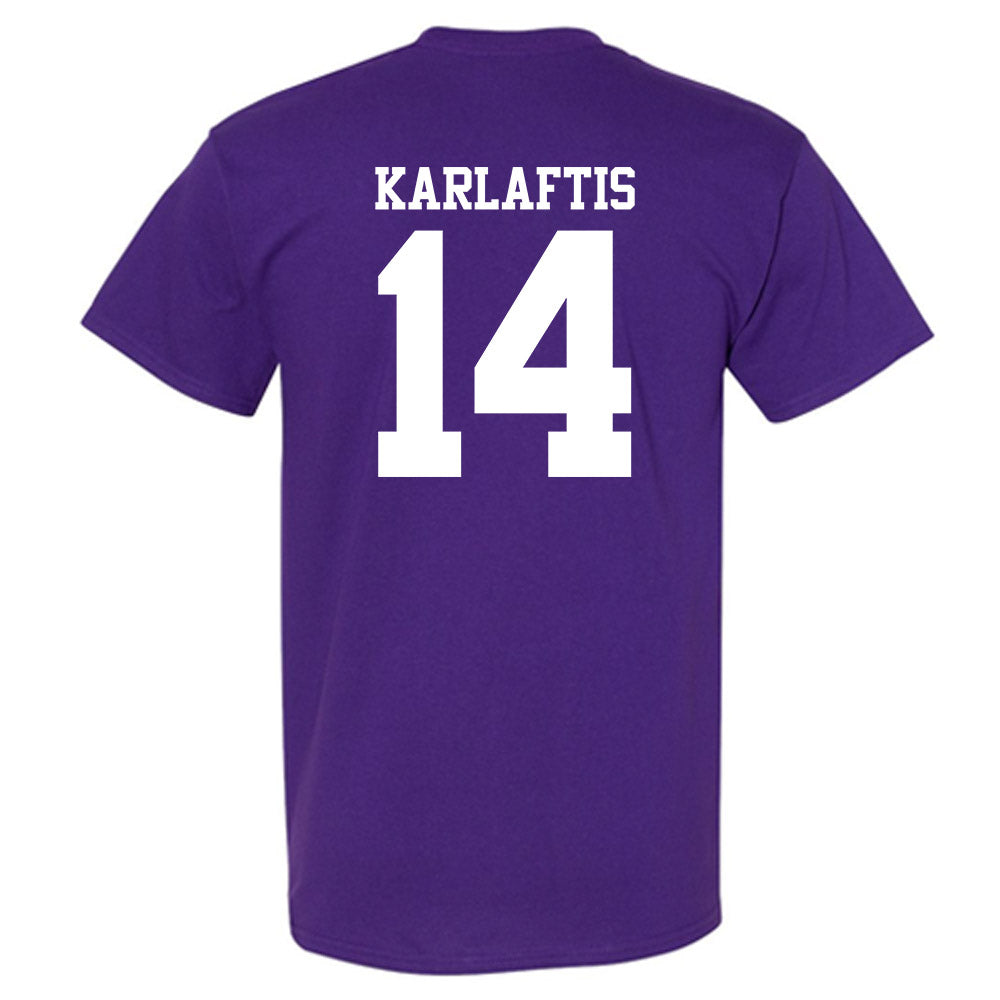 Northwestern - NCAA Football : Yannis Karlaftis - Classic Shersey T-Shirt-1