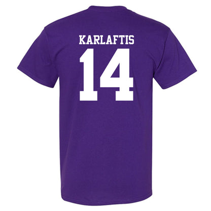 Northwestern - NCAA Football : Yannis Karlaftis - Classic Shersey T-Shirt-1