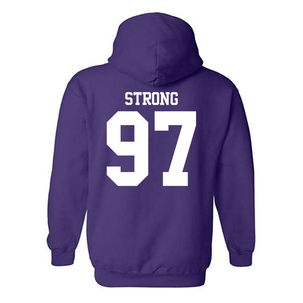 Northwestern - NCAA Football : Braxton Strong - Classic Shersey Hooded Sweatshirt-1