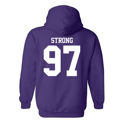 Northwestern - NCAA Football : Braxton Strong - Classic Shersey Hooded Sweatshirt-1
