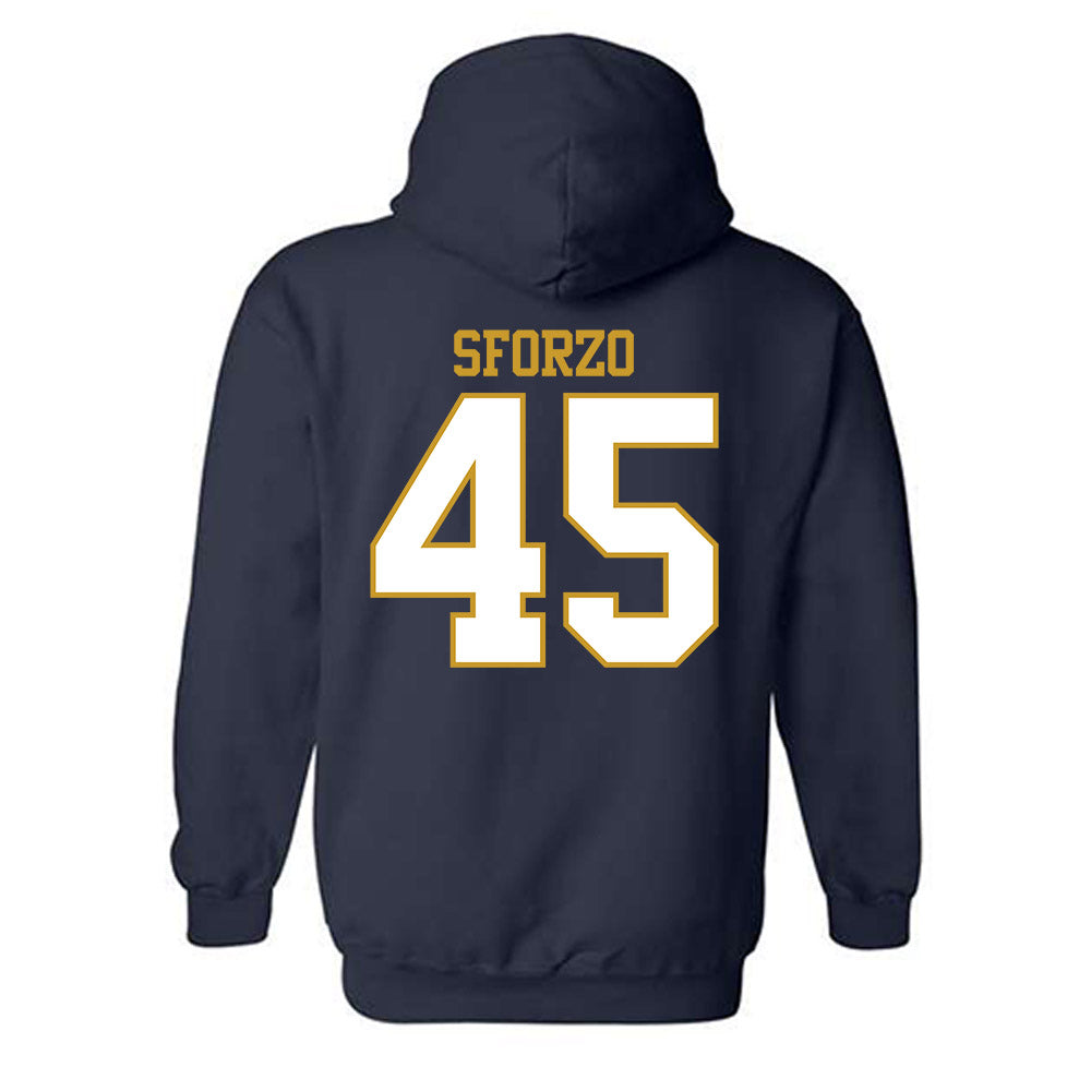 Notre Dame - NCAA Men's Lacrosse : Ryan Sforzo - Generic Shersey Hooded Sweatshirt-1
