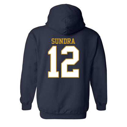 Notre Dame - NCAA Men's Basketball : Garrett Sundra - Generic Shersey Hooded Sweatshirt-1