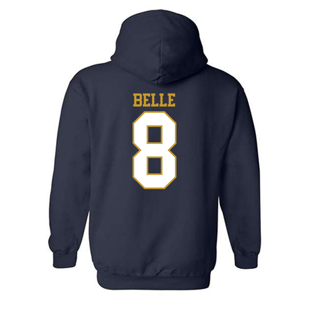 Notre Dame - NCAA Men's Ice Hockey : William Belle - Generic Shersey Hooded Sweatshirt-1