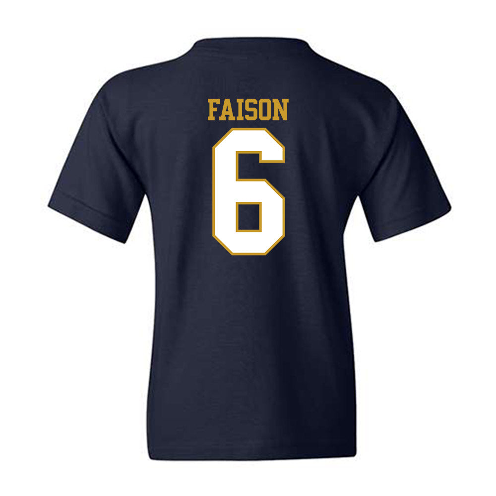 Notre Dame - NCAA Football : Jordan Faison - Generic Shersey Youth T-Shirt-1