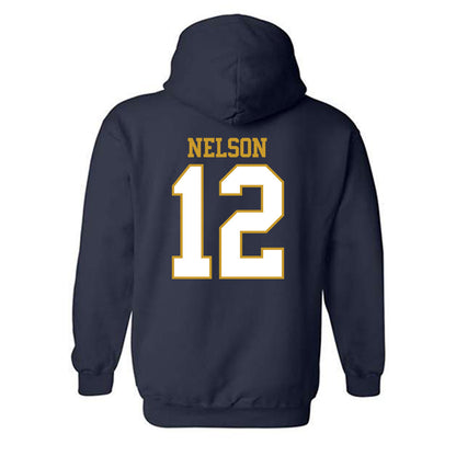 Notre Dame - NCAA Men's Ice Hockey : Henry Nelson - Generic Shersey Hooded Sweatshirt