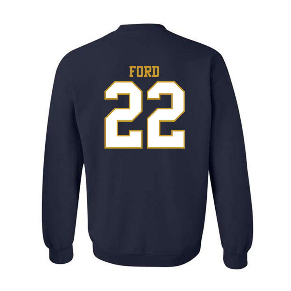 Notre Dame - NCAA Football : Devyn Ford - Generic Shersey Crewneck Sweatshirt-1