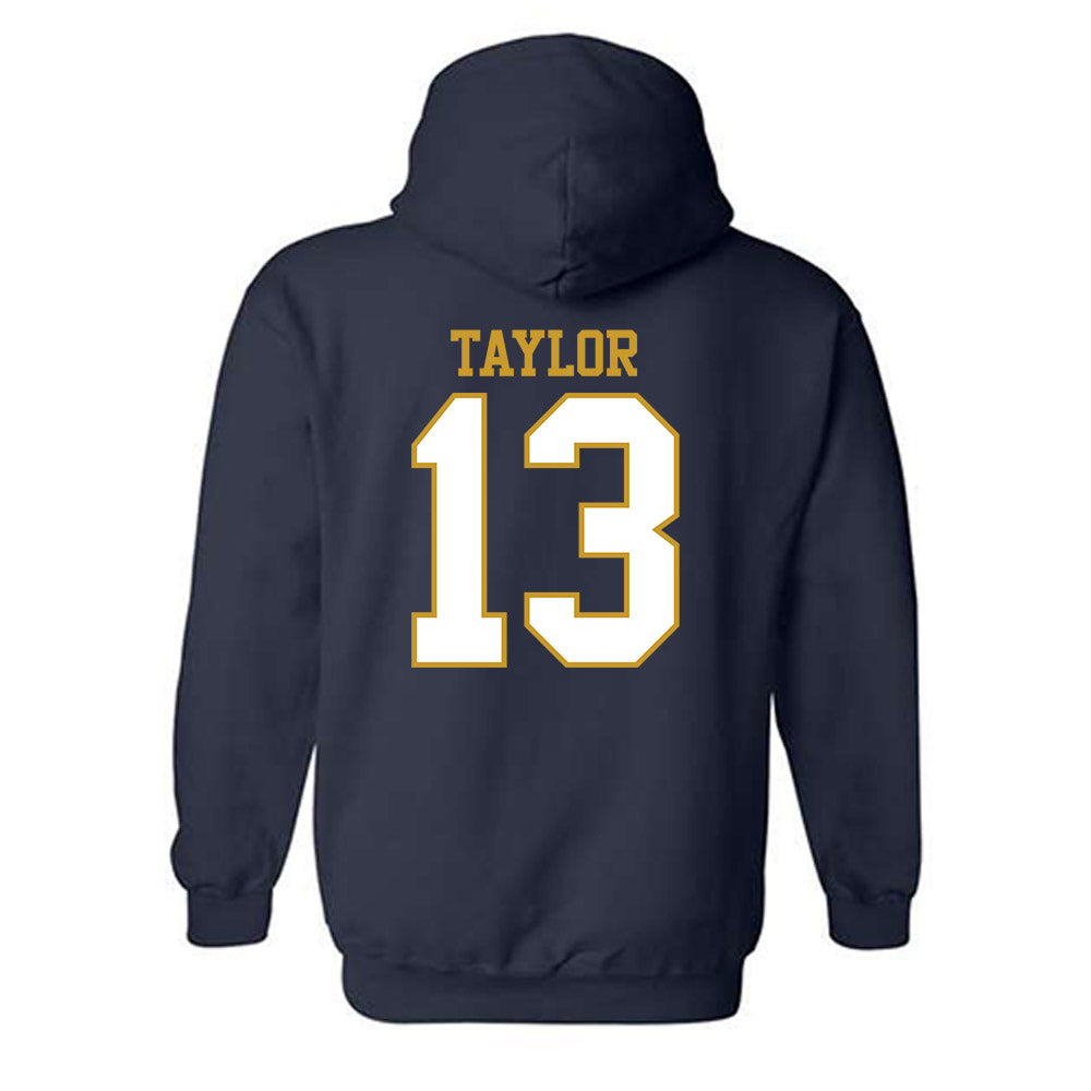 Notre Dame - NCAA Men's Lacrosse : Jake Taylor - Generic Shersey Hooded Sweatshirt-1