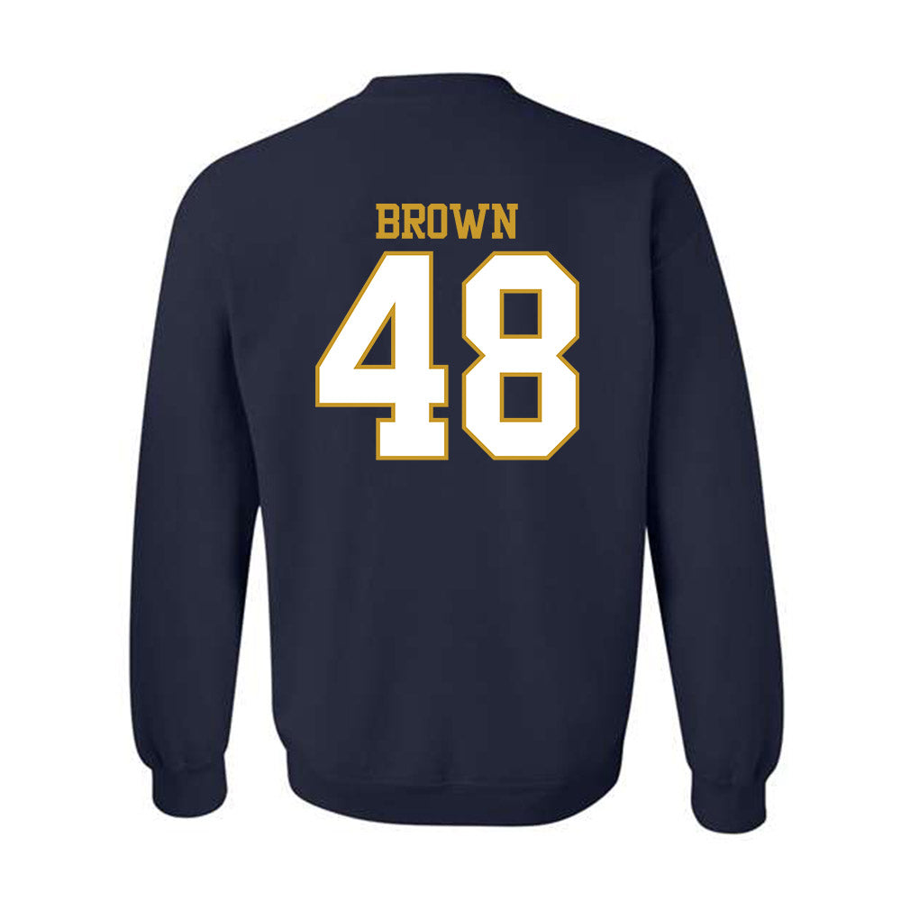 Notre Dame - NCAA Football : Mickey Brown - Generic Shersey Crewneck Sweatshirt