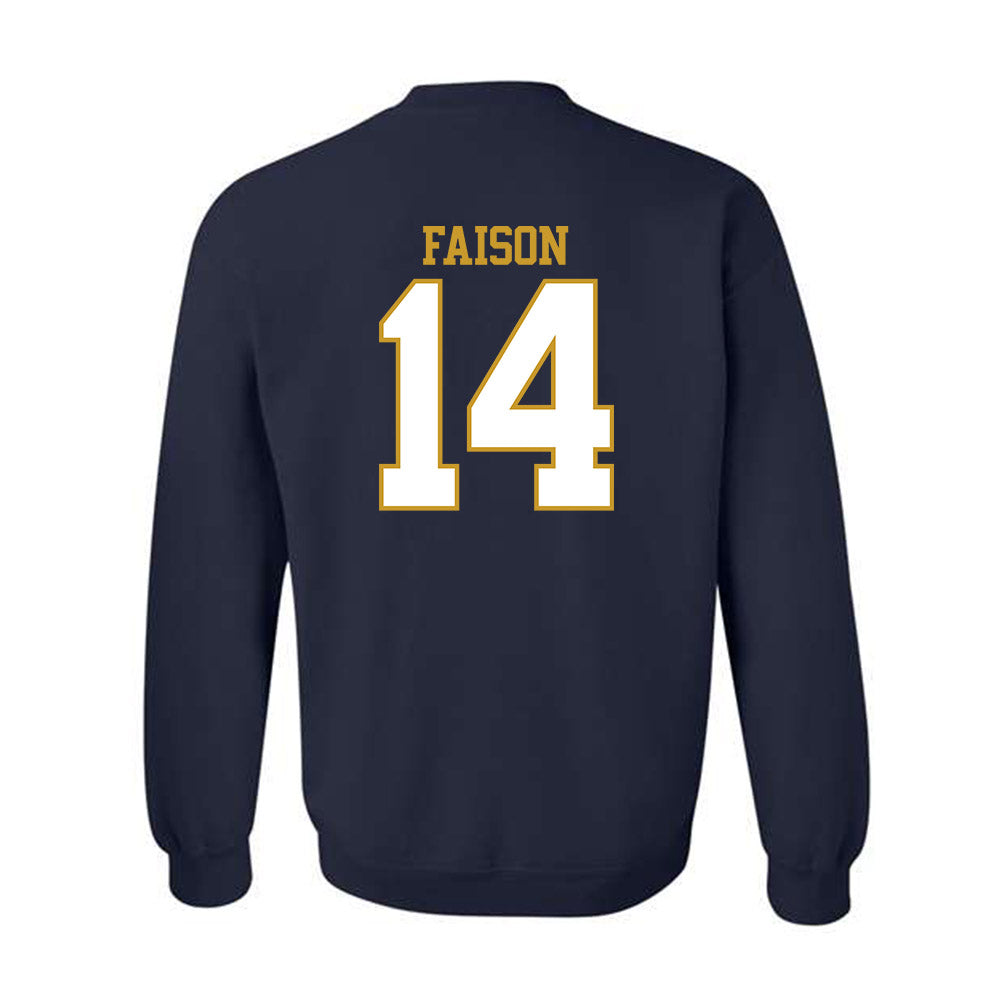 Notre Dame - NCAA Men's Lacrosse : Jordan Faison - Generic Shersey Crewneck Sweatshirt-1