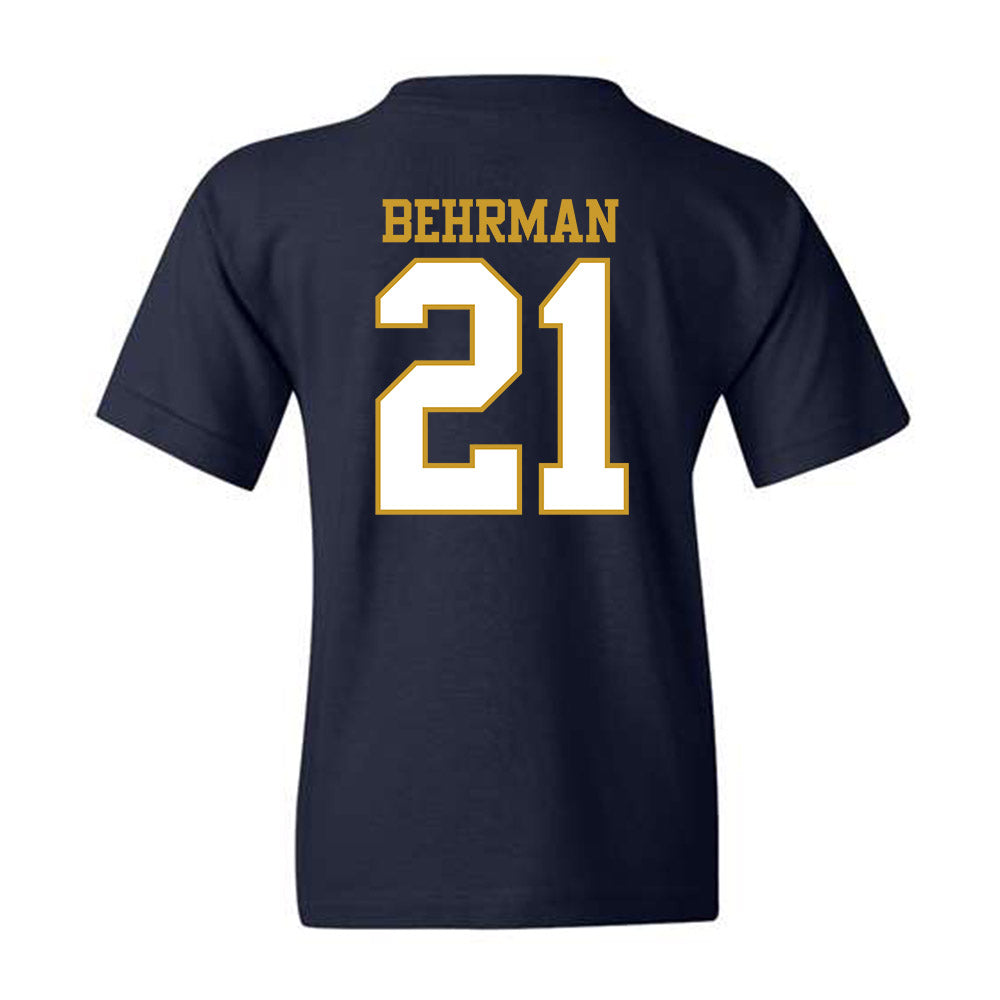 Notre Dame - NCAA Men's Lacrosse : Brock Behrman - Generic Shersey Youth T-Shirt