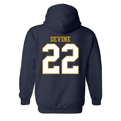 Notre Dame - NCAA Men's Basketball : Luke Devine - Generic Shersey Hooded Sweatshirt-1