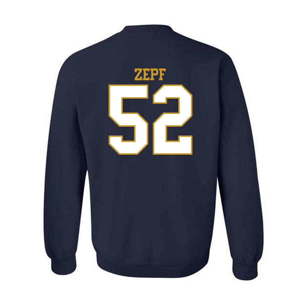 Notre Dame - NCAA Men's Lacrosse : Alex Zepf - Generic Shersey Crewneck Sweatshirt-1