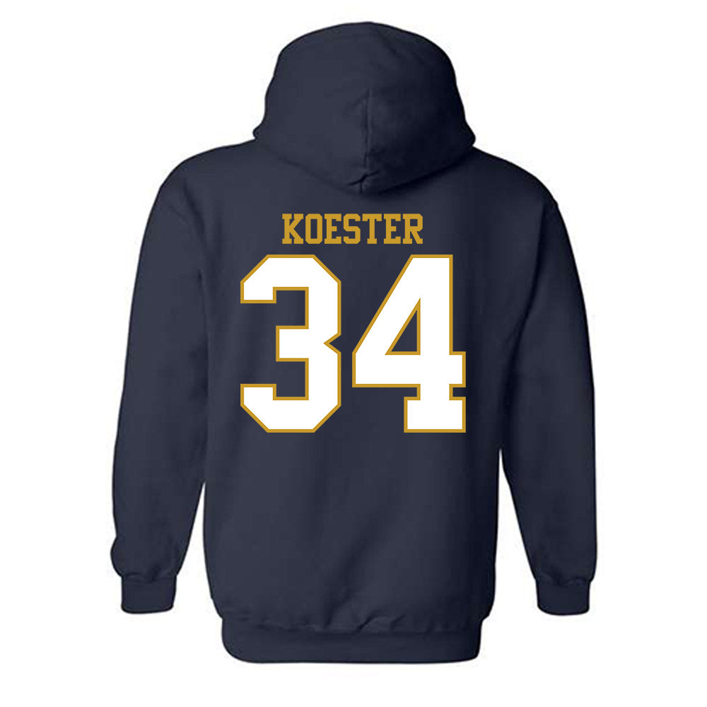 Notre Dame - NCAA Baseball : Brady Koester - Generic Shersey Hooded Sweatshirt-1