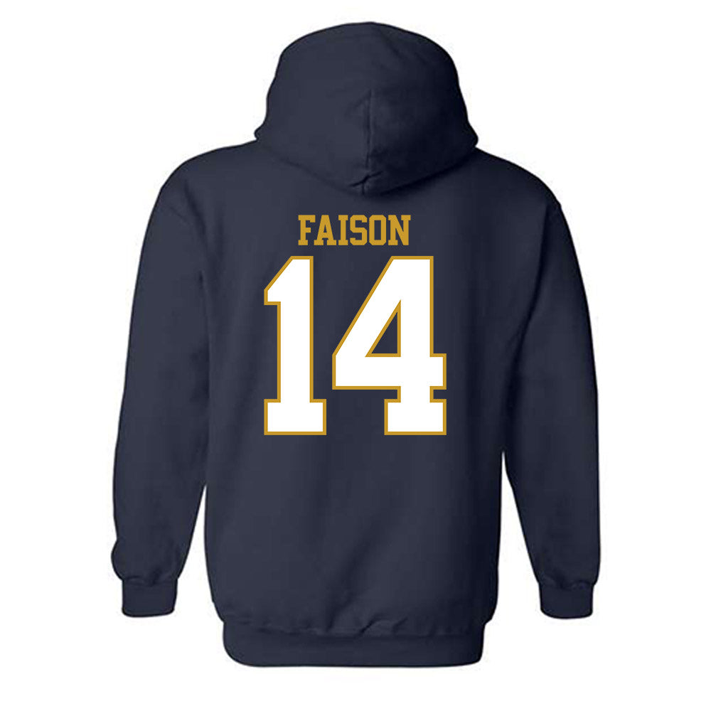 Notre Dame - NCAA Men's Lacrosse : Jordan Faison - Generic Shersey Hooded Sweatshirt-1