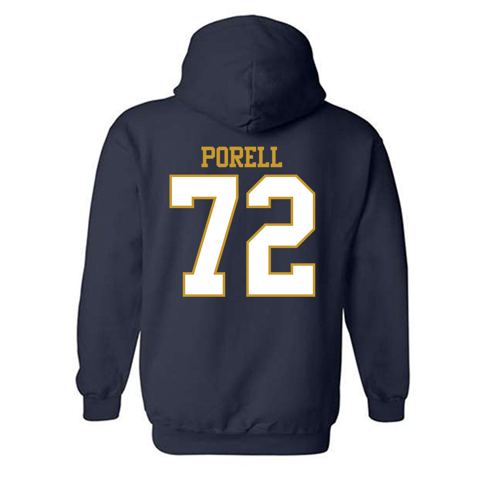 Notre Dame - NCAA Men's Lacrosse : Thomas Porell - Generic Shersey Hooded Sweatshirt-1