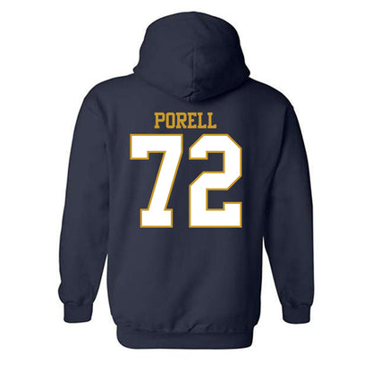Notre Dame - NCAA Men's Lacrosse : Thomas Porell - Generic Shersey Hooded Sweatshirt-1