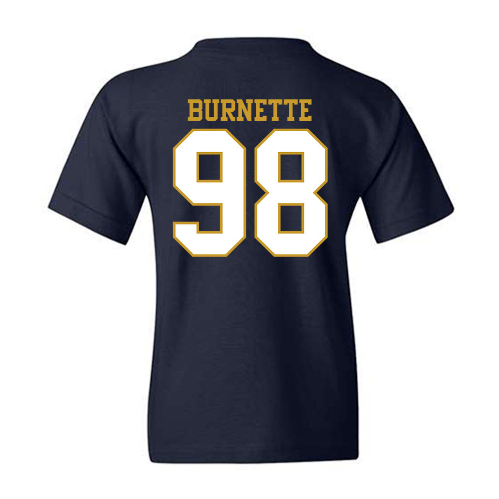 Notre Dame - NCAA Football : Noah Burnette - Generic Shersey Youth T-Shirt-1