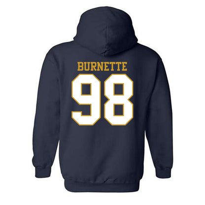 Notre Dame - NCAA Football : Noah Burnette - Generic Shersey Hooded Sweatshirt-1