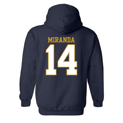 Notre Dame - NCAA Baseball : Shane Miranda - Generic Shersey Hooded Sweatshirt-1