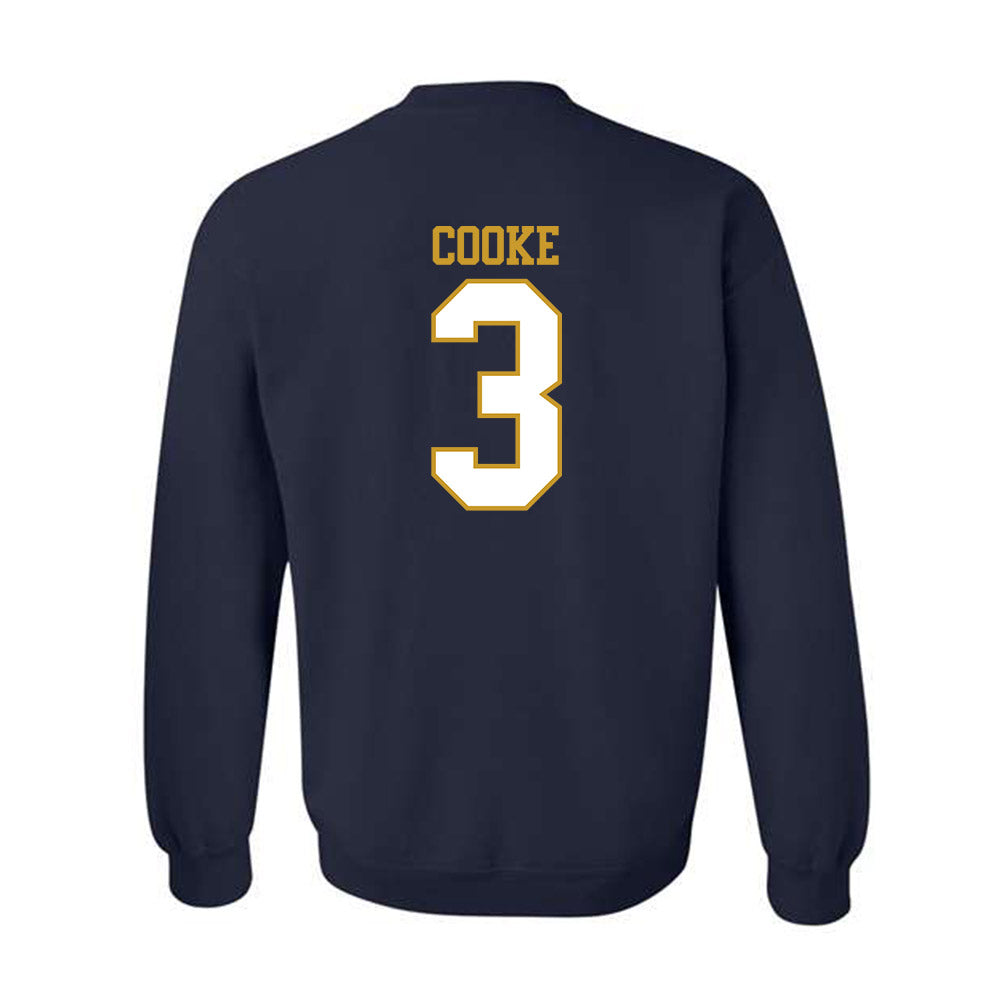 Notre Dame - NCAA Men's Lacrosse : Declan Cooke - Generic Shersey Crewneck Sweatshirt-1