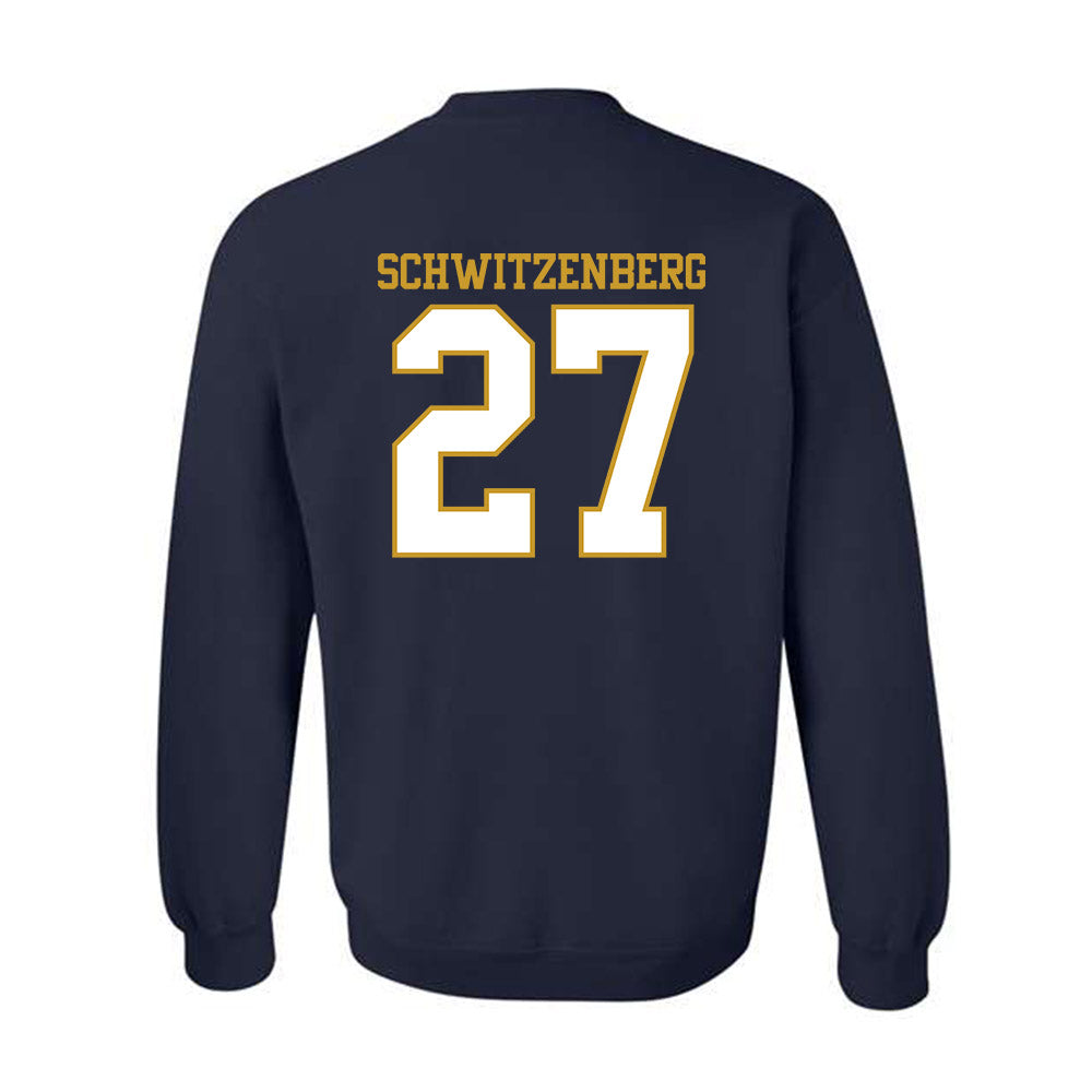 Notre Dame - NCAA Men's Lacrosse : Nate Schwitzenberg - Generic Shersey Crewneck Sweatshirt-1