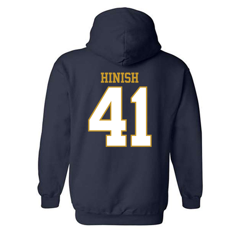 Notre Dame - NCAA Football : Donovan Hinish - Generic Shersey Hooded Sweatshirt-1