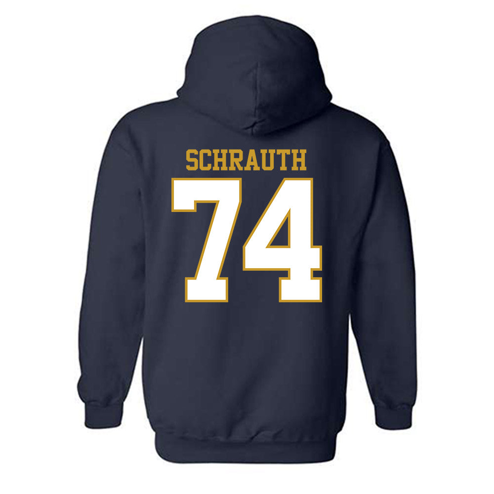 Notre Dame - NCAA Football : Billy Schrauth - Generic Shersey Hooded Sweatshirt-1