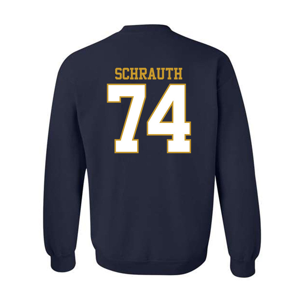 Notre Dame - NCAA Football : Billy Schrauth - Generic Shersey Crewneck Sweatshirt-1