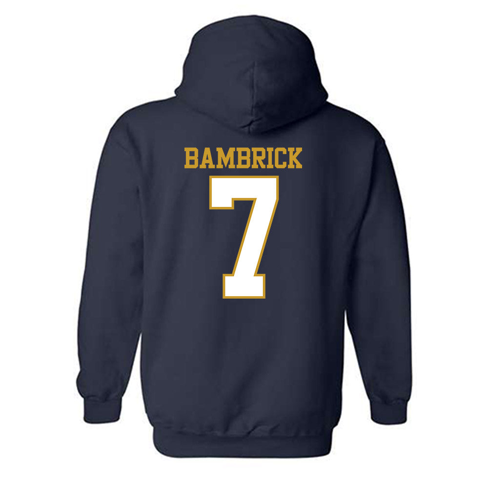 Notre Dame - NCAA Men's Lacrosse : Joey Bambrick - Generic Shersey Hooded Sweatshirt-1