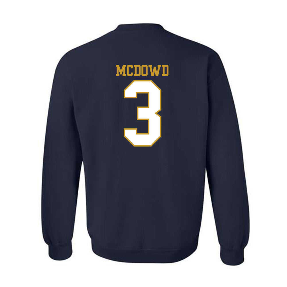 Notre Dame - NCAA Men's Soccer : Sean McDowd - Generic Shersey Crewneck Sweatshirt-1