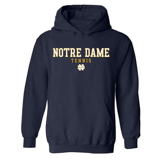 Notre Dame - NCAA Men's Tennis : Noah Becker - Generic Shersey Hooded Sweatshirt